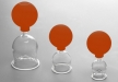 Schröpfgläser mit Gummiball, 4,5 cm Schröpfgläser mit Gummiball, 4,5 cm
