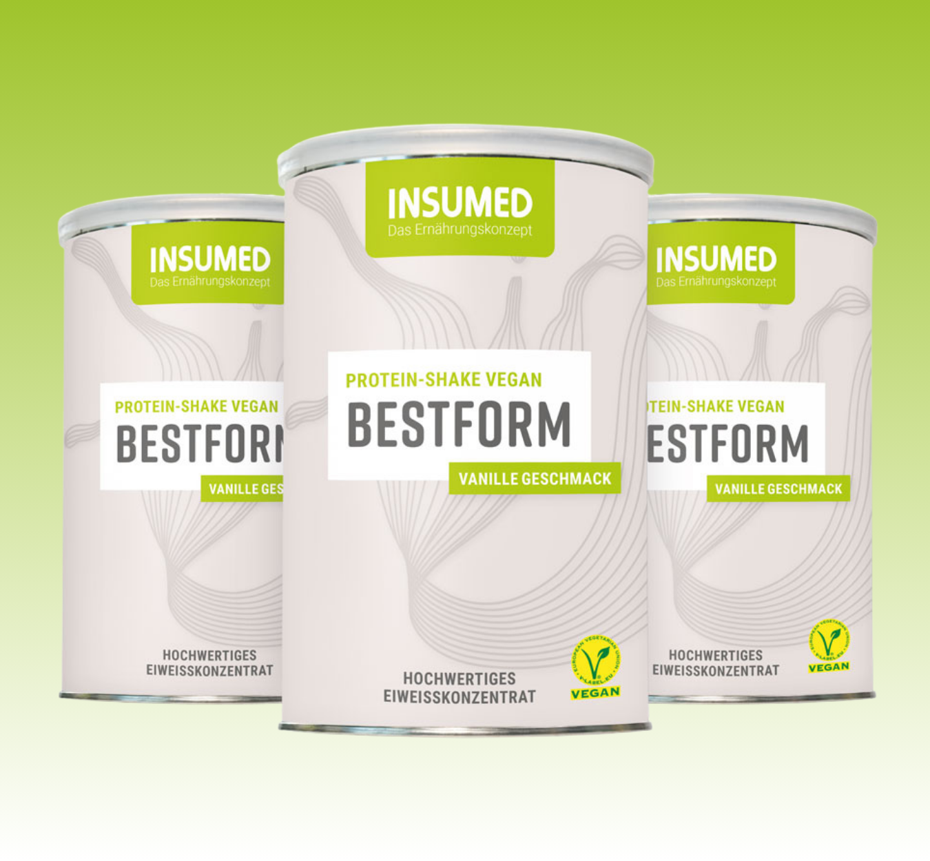 INSUMED Bestform Vegan, 3x á 400g, MHD 05.2026