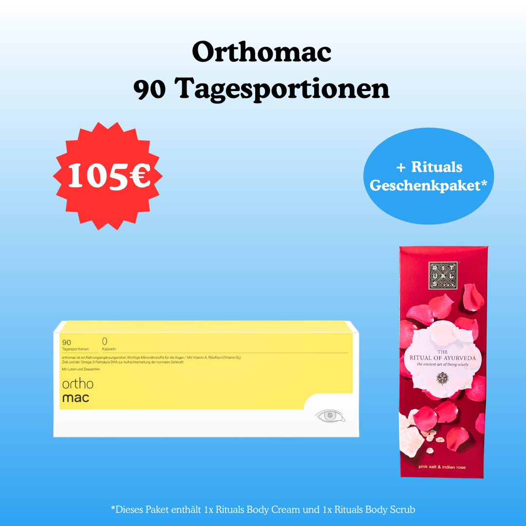 Orthomac 90 Tagesportionen + Rituals Geschenkpaket