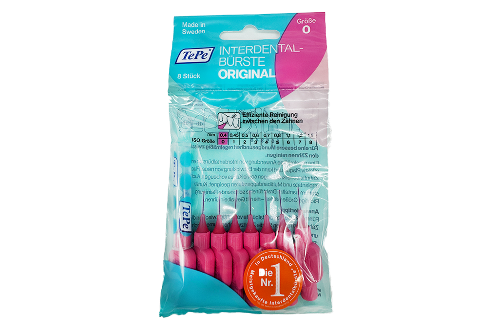 TePe Zahnzwischenraumbürsten pink 0,4 mm; 8 Stück TePe Zahnzwischenraumbürsten pink 0,4 mm; 8 Stück