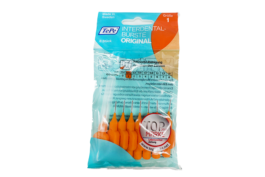 TePe Zahnzwischenraumbürsten orange 0,45 mm; 8 Stück TePe Zahnzwischenraumbürsten orange 0,45 mm; 8 Stück