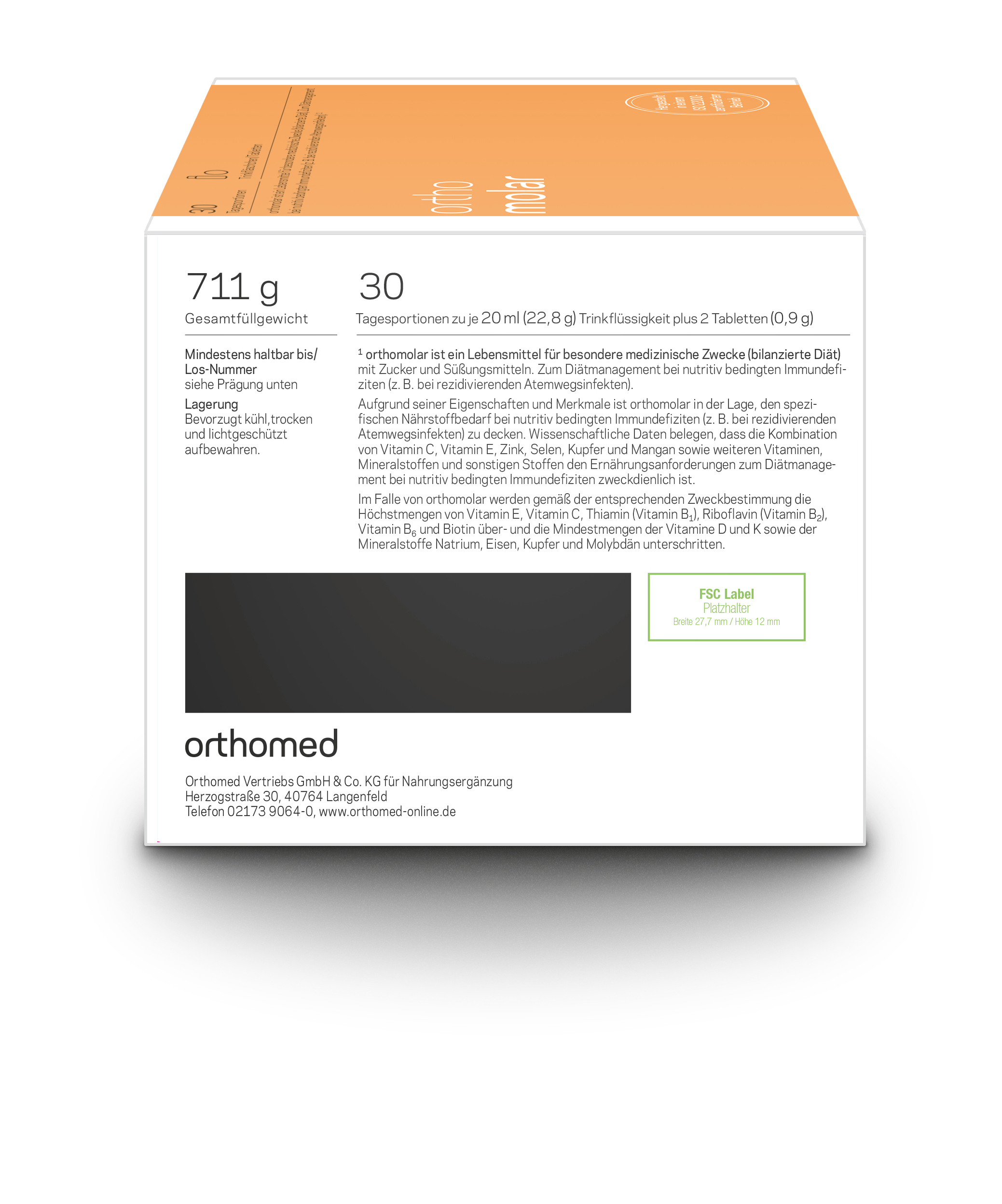 Orthomolar Trinkfläschchen, 30 Tagesportionen Orthomolar Trinkfläschchen, 30 Tagesportionen