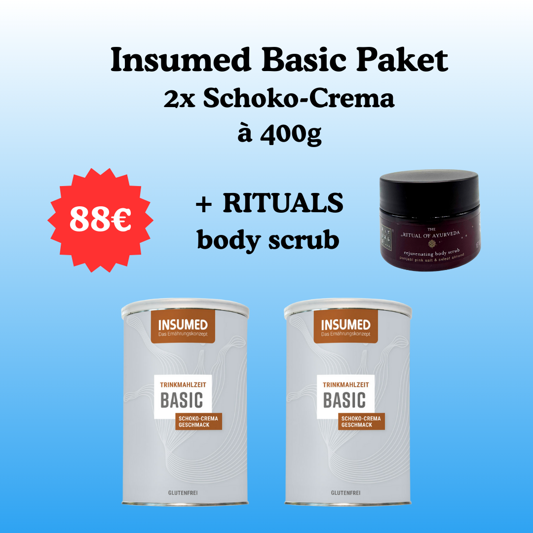 INSUMED Basic Paket: 2x Schoko-Crema + RITUALS body scrub