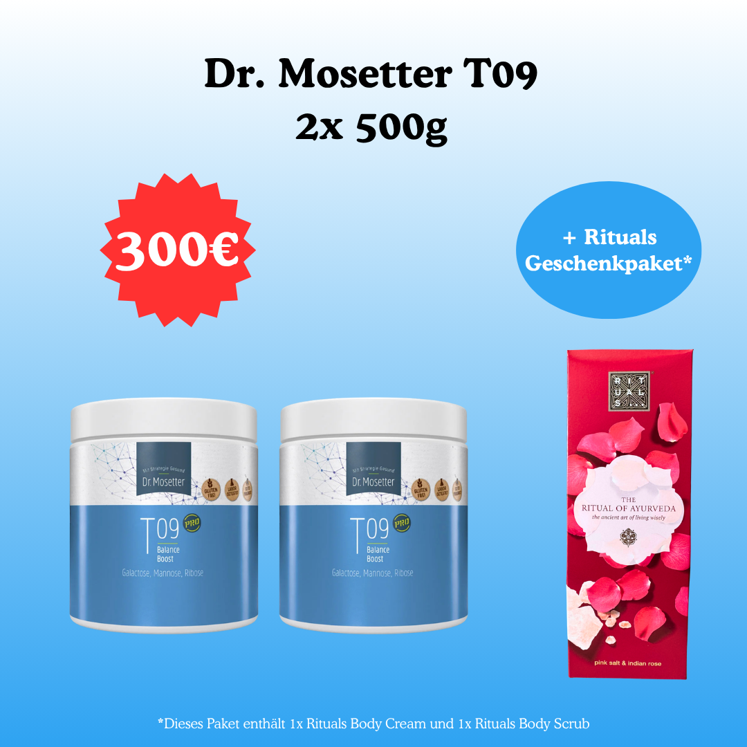 Dr. Mosetter T09, 2x 500g + Rituals Geschenkpaket