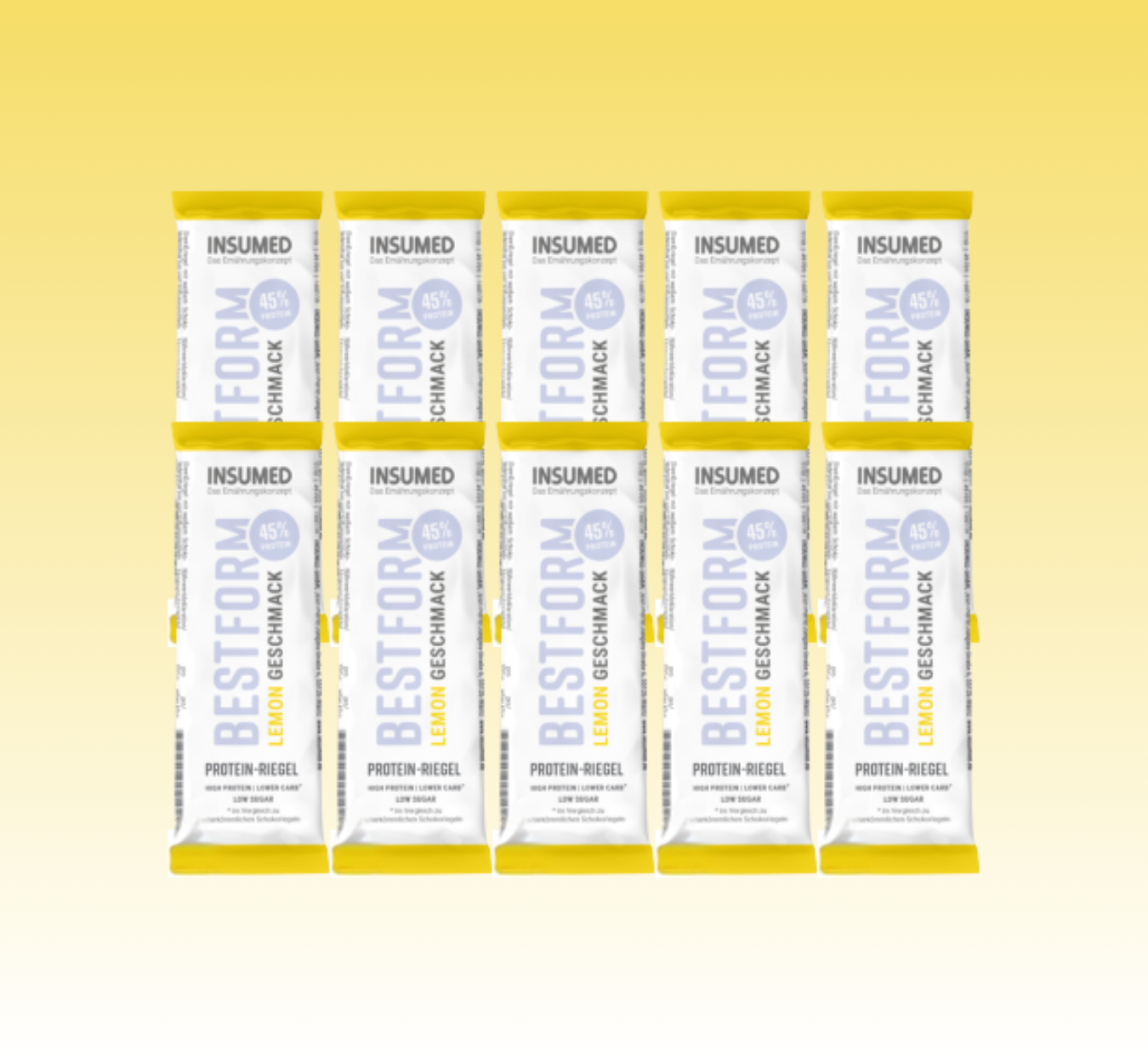 INSUMED BESTFORM Protein-Riegel, 10x1 Riegel, Lemon, 400g, MHD 03.2027