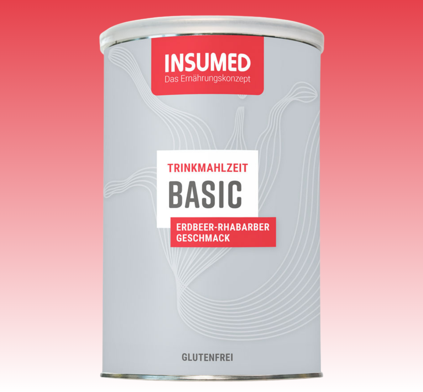 INSUMED Basic Erdbeer-Rhabarber, 400g, MHD 07.2026
