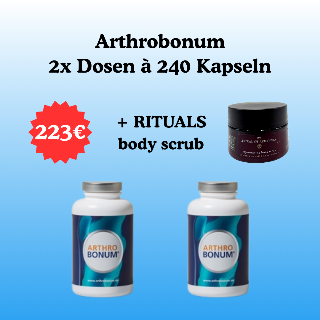 2x Arthobonum 240 Kapseln, 235g + RITUALS body scrub
