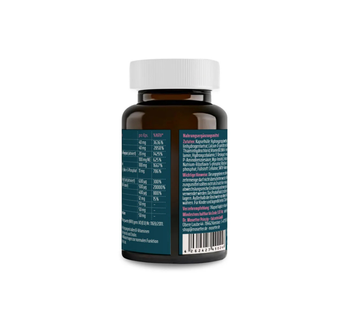 Dr. Mosetter Vitamin B Komplex aktiviert, 60 Stück